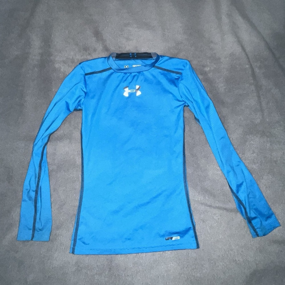 Under Armour Heat Gear Youth Boys Long Sleeve Shirt YSM Fitted‎ UPF 50+